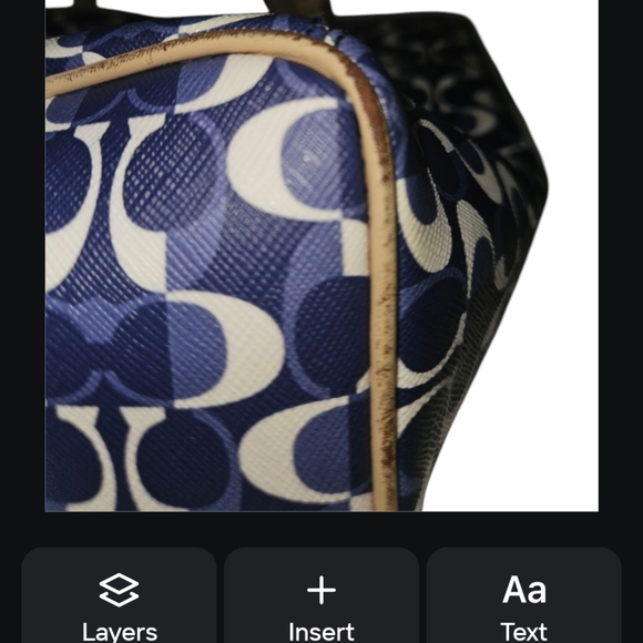 Coach Peyton Dream Blue Large Tote - Picture 5 of 10